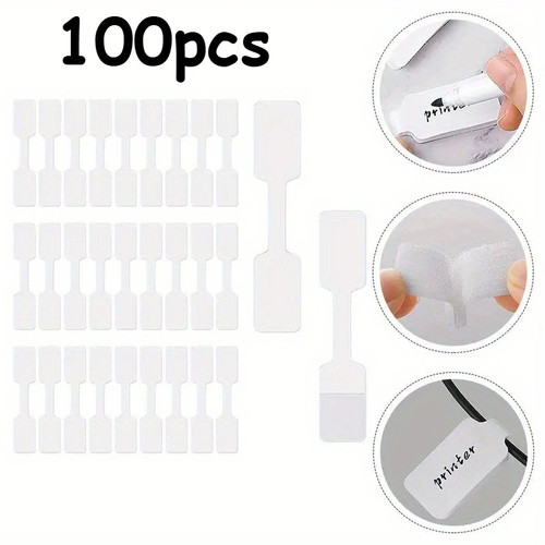 100pcs white cable labels - 100pcs,